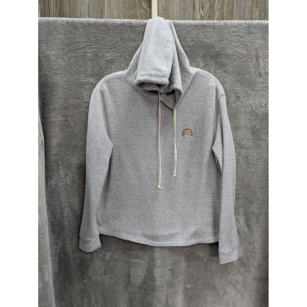 Lightweight‎ Hoodie Women's Large Cozy Stretch Casual Embroidered Rainbow